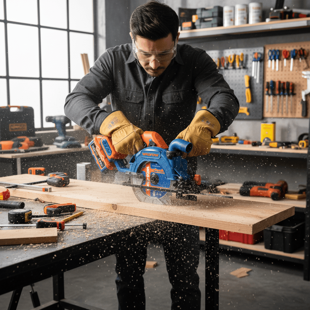 Wadfow Circular Saw Wadfow 140mm Cordless Circular Saw - WLWP5633