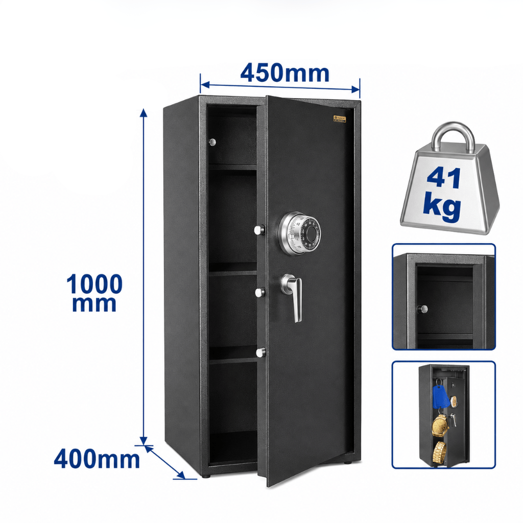 Wadfow Tool Chests & Cabinets Wadfow 144L Heavy-Duty Electronic Safe - WEB1510
