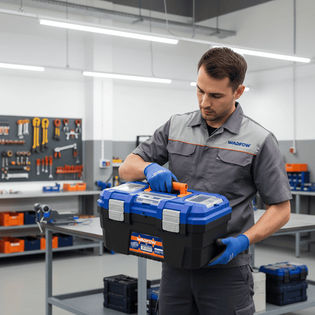 Wadfow Tool Boxes Bags & Belts Wadfow 16" Heavy-Duty Plastic Tool Box - WTB3316