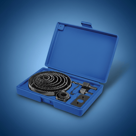 Wadfow Hole Saws & Cores Wadfow 16 Pieces Carbon Steel Hole Saw Set - WKJ4416