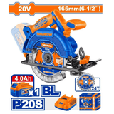 Wadfow Circular Saw Wadfow 165mm Cordless Circular Saw - WLWP5523