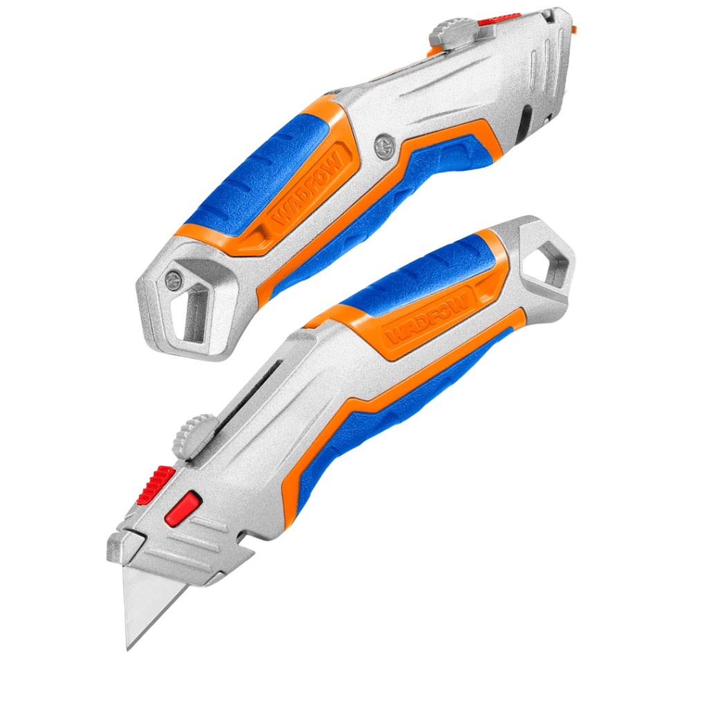Wadfow Multi Tools & Knives Wadfow 172mm Aluminium Utility Knife with 5 Spare Blades - WSK6418