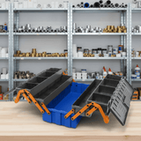 Wadfow Tool Boxes Bags & Belts Wadfow 18" Heavy-Duty 5-Tray Plastic Tool Box with Steel Handle - WTB4305
