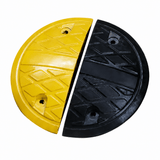 Wadfow Specialty Safety Equipment Wadfow 2-Piece Black and Yellow Rubber Speed Bump End Set - WYJ5A05
