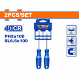 Wadfow Screwdrivers Wadfow 2 Pieces 100mm Screwdriver Set - WSS2302