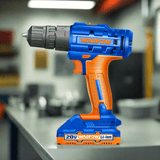 Wadfow Drill Wadfow 2 Pieces Lithium-Ion Cordless Combo Kit (Drill & Angle Grinder)- WCK20512