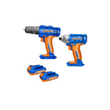 Wadfow Drill Wadfow 2 Pieces Lithium-Ion Cordless Combo Kit (Drill & Impact Driver)- WCK2016