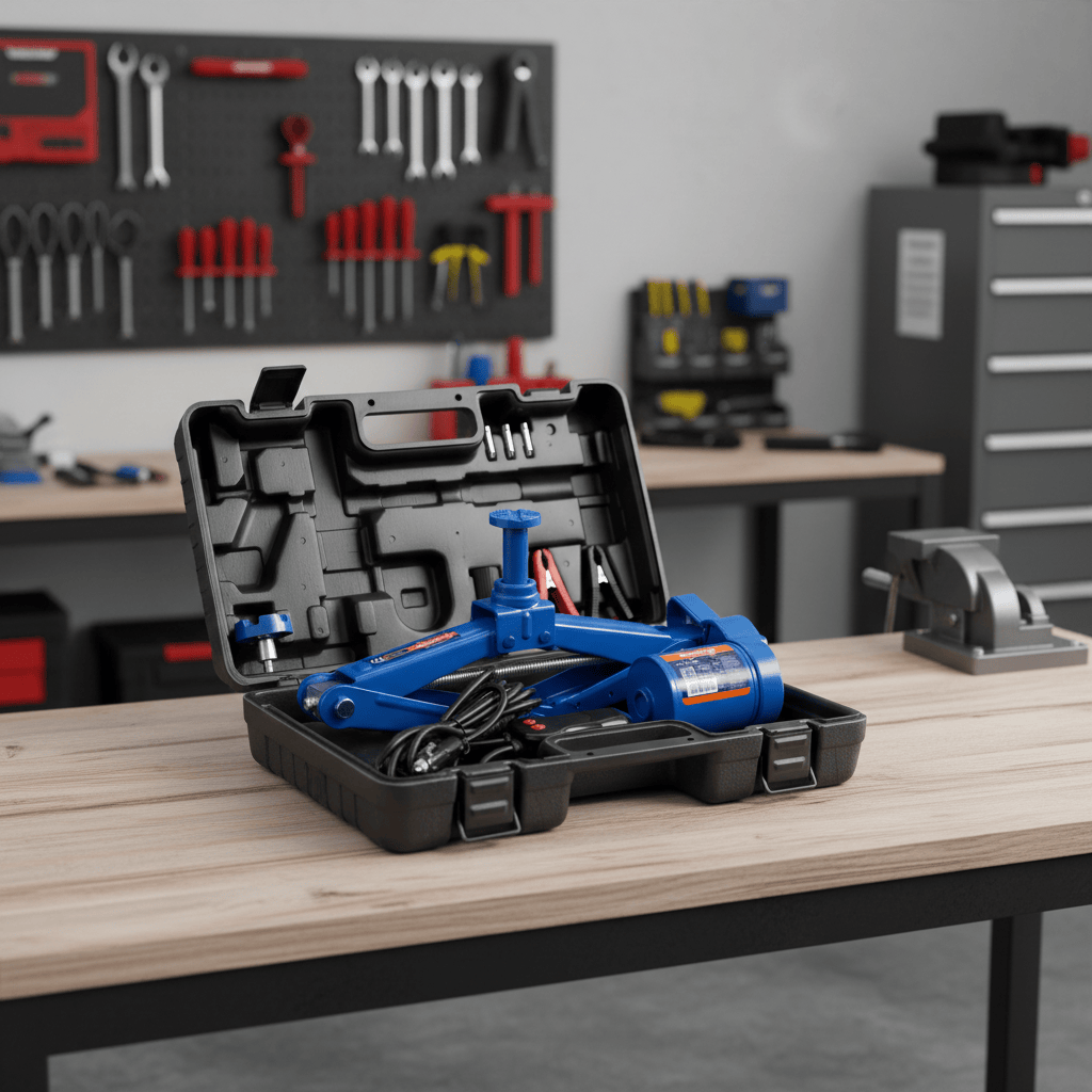 Wadfow Electric Scissor Jack Wadfow 2-Ton 12V Electric Scissor Jack 100W with 420mm Max Lifting Height - WHJ4D02