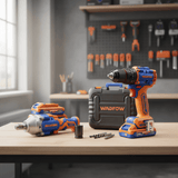 Wadfow Drills Wadfow 20V Brushless Cordless 2-Piece Combo Kit - WCK20275