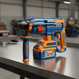 Wadfow Drill Wadfow 20V Brushless Cordless Rotary Hammer 2.5J with 2 x 4.0Ah Batteries, Charger & Accessories - WLM252682