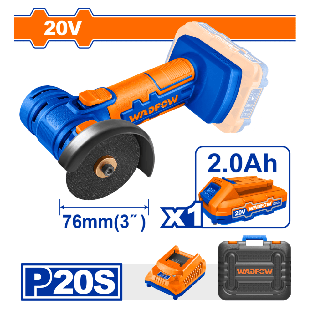 Wadfow Grinder Wadfow 20V Cordless Mini Cut-Off Tool - WLAP573