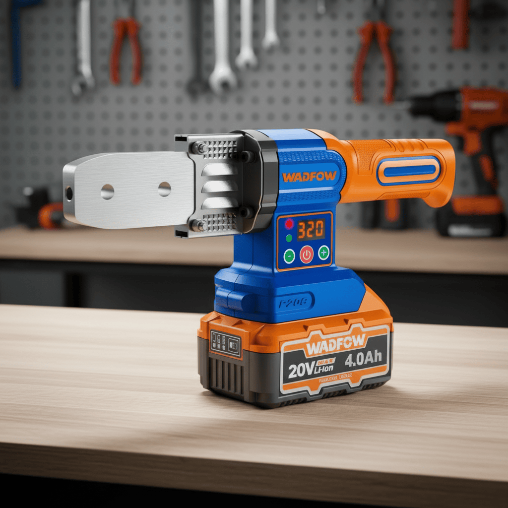 Wadfow Welding Machine & Accessories Wadfow 20V Cordless PPR Plastic Pipe Welding Tool with 2 x 4.0Ah Batteries & Charger - WWM20182
