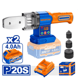 Wadfow Welding Machine & Accessories Wadfow 20V Cordless PPR Plastic Pipe Welding Tool with 2 x 4.0Ah Batteries & Charger - WWM20182