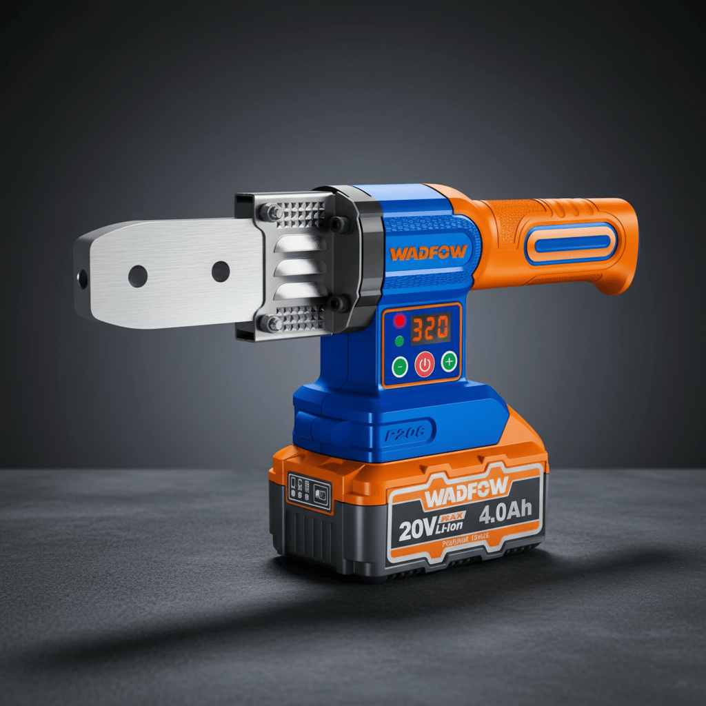 Wadfow Welding Machine & Accessories Wadfow 20V Cordless PPR Plastic Pipe Welding Tool with 2 x 4.0Ah Batteries & Charger - WWM20182