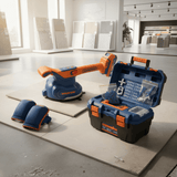 Wadfow Marble & Tile Cutters Wadfow 20V Cordless Tile Vibration Machine 130mm with 50kg Suction Capacity, 2.0Ah Battery & Charger - WTVM1D128