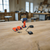 Wadfow Drill Wadfow 20V Lithium-Ion Cordless Impact Driver with 170Nm Torque - WCD2512