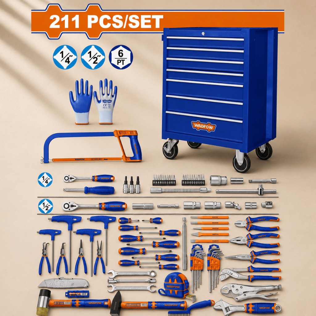 Wadfow Tool Chests & Cabinets Wadfow 211 Pieces Tools Chest Set - WHS3211