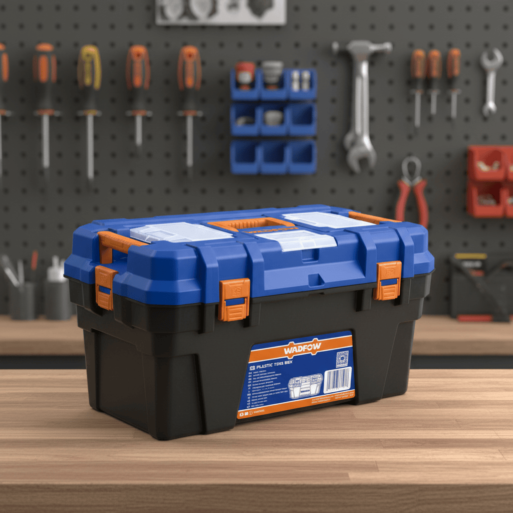 Wadfow Tool Boxes Bags & Belts Wadfow 24" Heavy-Duty Plastic Tool Box - WTB1324