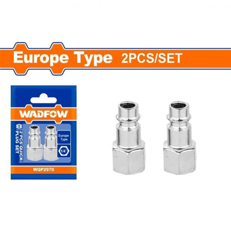 Wadfow Compressor & Air Tool Accessories Wadfow 2Pcs Male Thread 1/4" Quick Plug Set - WQP2950