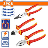 Wadfow Pliers Wadfow 3 Pieces Insulated Plier Set - WPS0633