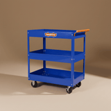 Wadfow Lifting & Workshop Equipment Wadfow 3-Tier Heavy-Duty Steel Tool Cart with Lockable Castors - WCS1A13