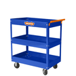 Wadfow Lifting & Workshop Equipment Wadfow 3-Tier Heavy-Duty Steel Tool Cart with Lockable Castors - WCS1A13