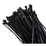 Wadfow Fasteners Wadfow 300mm Black Cable Ties - WTEB530048