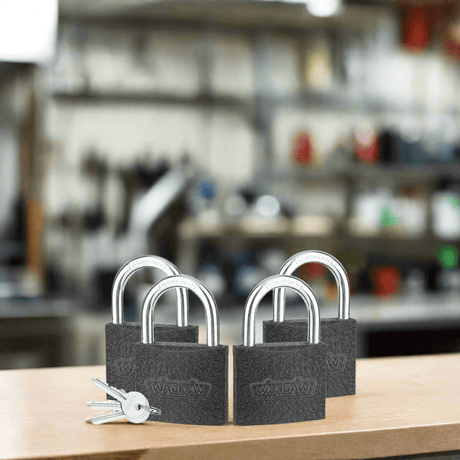 Wadfow Padlocks & Accessories Wadfow 38mm 4 Pieces Key-Alike Iron Padlock Set - WPD5444