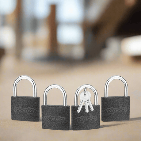 Wadfow Padlocks & Accessories Wadfow 38mm 4 Pieces Key-Alike Iron Padlock Set - WPD5444