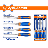 Wadfow Chisels Files Planes & Punches Wadfow 4 Pieces Wood Chisel Set - WWC2204