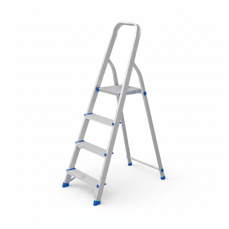 Wadfow Ladder & Access Equipment Wadfow 4-Step Aluminium Household Ladder with 120kg Max Load - WLD3H04