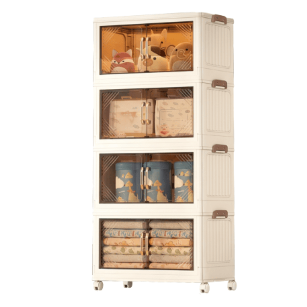 Wadfow Paint Tools & Equipment Wadfow 4-Tier Foldable Storage Cabinet - WFCB2165