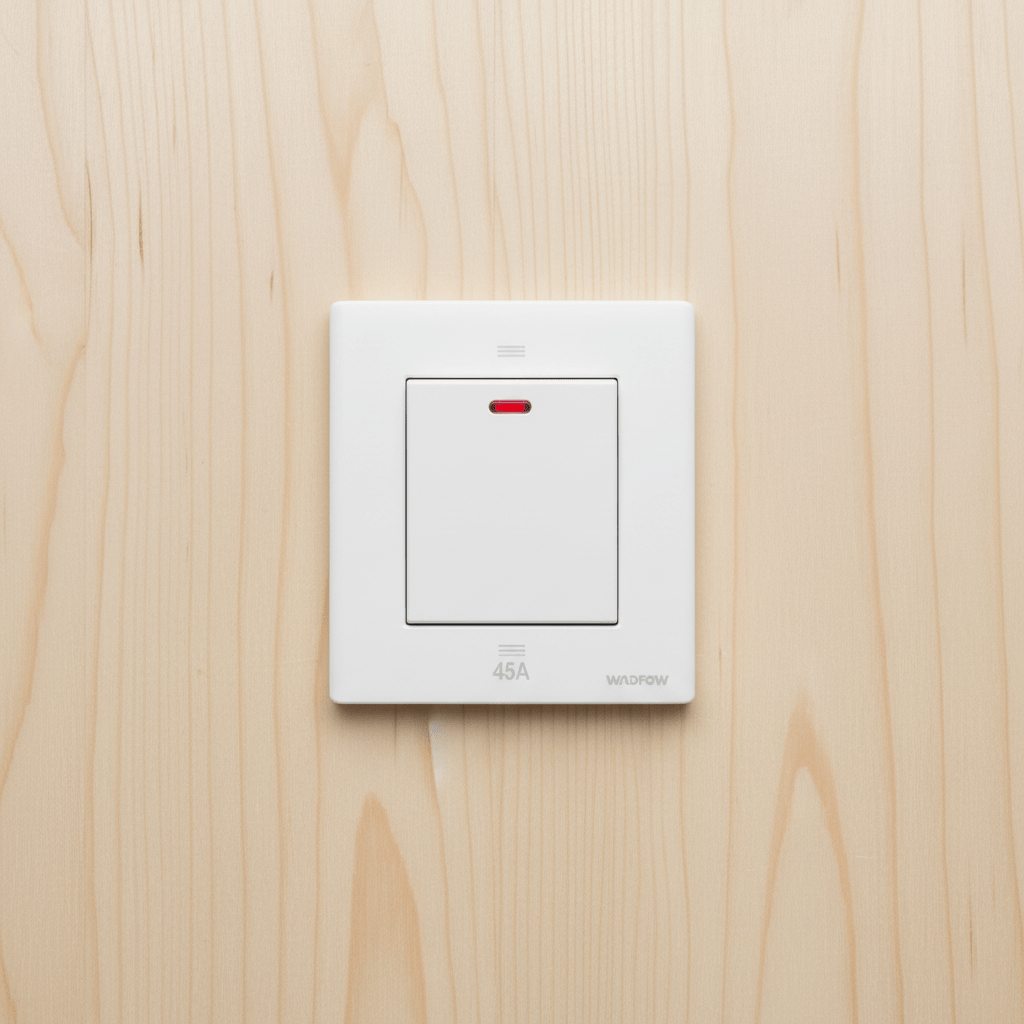 Wadfow Switches & Sockets Wadfow 45A White One Gang Wall Switch - WSWA953A