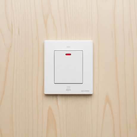 Wadfow Switches & Sockets Wadfow 45A White One Gang Wall Switch - WSWA953A