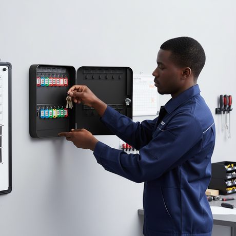Wadfow 48-Key Wall-Mount Metal Key Cabinet - WYSX1H02