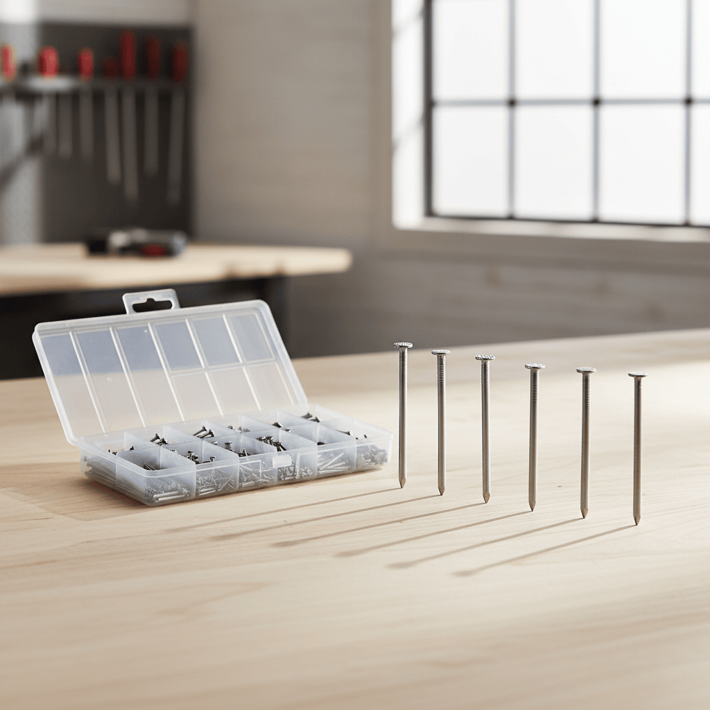 Wadfow Assorted Nail Set Wadfow 490-Piece Assorted Nail Set with Common, Finishing & Concrete Nails - WNAAB01