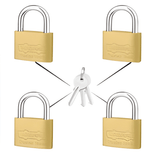 Wadfow Padlocks & Accessories Wadfow 4Pcs Brass Padlock Set  - WPDT444
