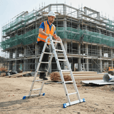 Wadfow Ladder & Access Equipment Wadfow 4x5 Steps Multi-Purpose Aluminium Ladder with 150kg Max Load - WLD7H45