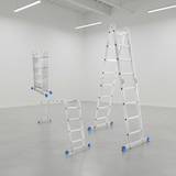 Wadfow Ladder & Access Equipment Wadfow 4x5 Steps Multi-Purpose Aluminium Ladder with 150kg Max Load - WLD7H45