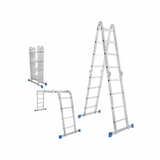 Wadfow Ladder & Access Equipment Wadfow 4x5 Steps Multi-Purpose Aluminium Ladder with 150kg Max Load - WLD7H45