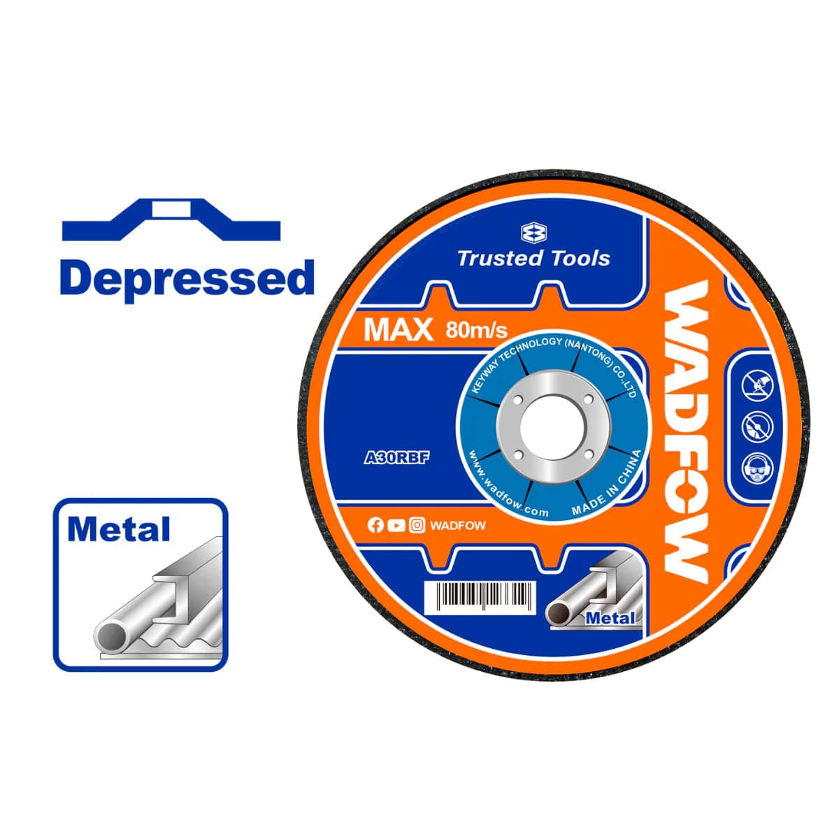 Wadfow Grinding & Cutting Wheels Wadfow 5" Abrasive Metal Grinding Disc - WAC1353