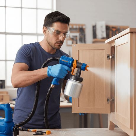 Wadfow Spray Gun Wadfow 550W Electric Spray Gun with Stainless 700ml Container - WEG2A51