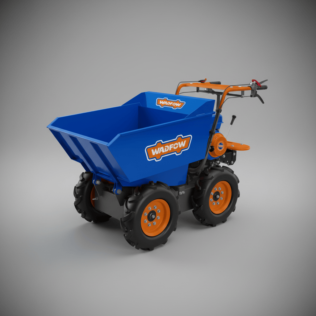 Wadfow Gardening Tool Wadfow 6.5HP 400kg 4x4 Gasoline Mini Dumper Wheelbarrow 4.8kW - WFTP1A400