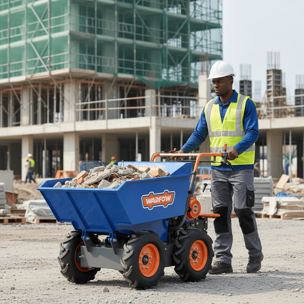 Wadfow Gardening Tool Wadfow 6.5HP 400kg 4x4 Gasoline Mini Dumper Wheelbarrow 4.8kW - WFTP1A400