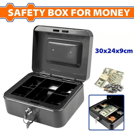 Wadfow Tool Chests & Cabinets Wadfow 6.5L Cash Box with 5 Compartments and Key Lock - WQQX2H05
