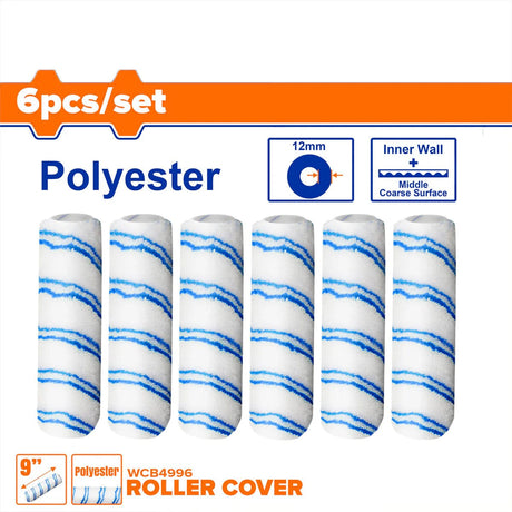 Wadfow Paint Tools & Equipment Wadfow 6 Pieces 9" Roller Cover (Inner Wall) Set - WCB4996