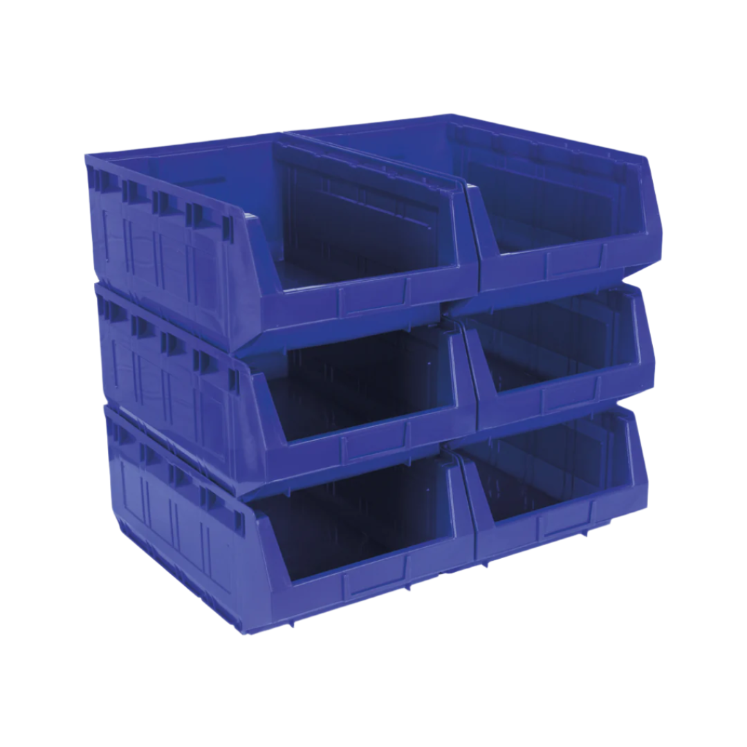 Wadfow Modular Storage Bin Set (6 Pieces) - Stackable & Wall-Mounted ...