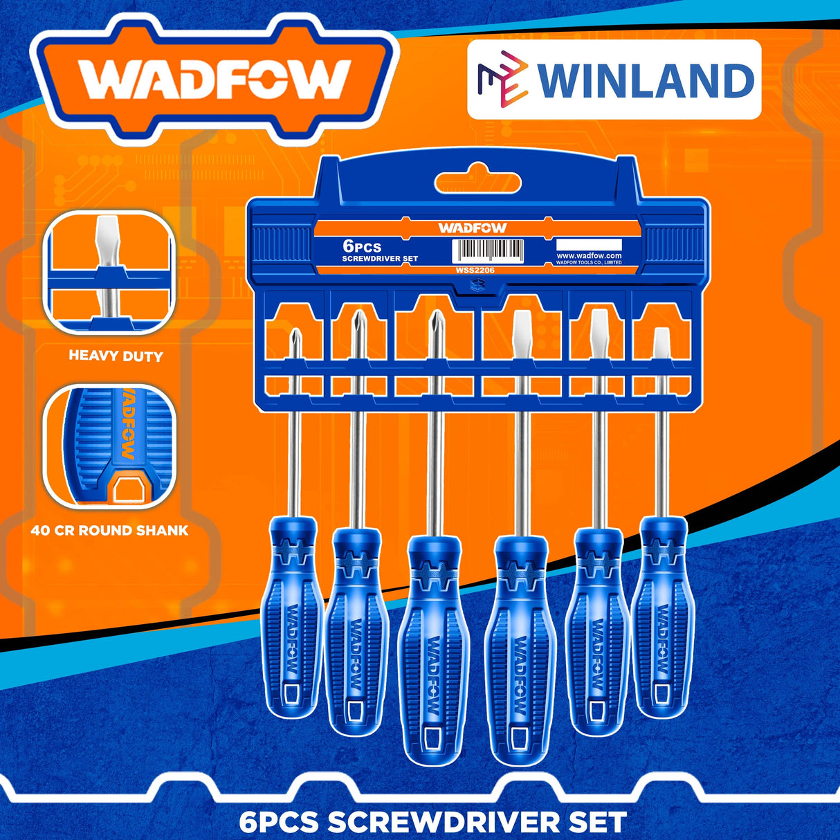 Wadfow Screwdrivers Wadfow 6 Pieces Screwdriver Set - WSS2206