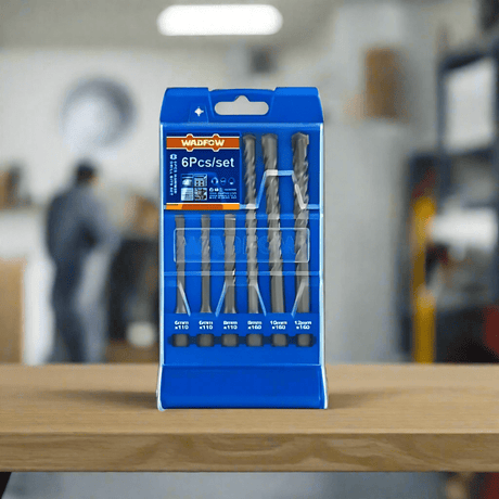 Wadfow Drill Wadfow 6 Pieces SDS Plus Hammer Drill Bits Set - WHD6B06