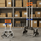 Wadfow Lifting & Workshop Equipment Wadfow 60kg Aluminium 6-Wheel Stair-Climbing Foldable Hand Truck with Elastic Bungee Cord - WWB6A06